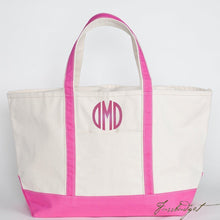 Load image into Gallery viewer, Monogrammed Medium Boat Tote