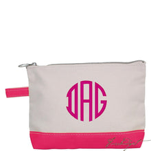 Load image into Gallery viewer, Monogrammed Makeup Bag - Look Below for Links to Fonts & Colors-Fussbudget.com