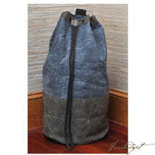 Load image into Gallery viewer, Monogrammed Waxed Laundry/Duffel - Look Below for Links to Fonts & Colors-Fussbudget.com