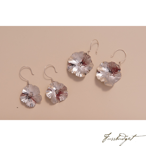 Sterling Silver Pear Blossom Earrings-Fussbudget.com