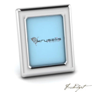 Classic Rectangle Sterling Silver Baby Picture Frame-Fussbudget.com