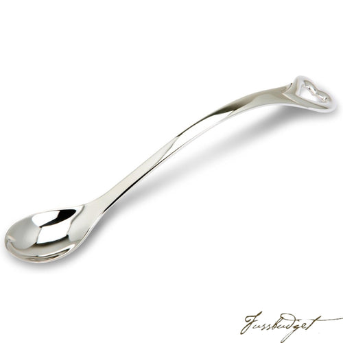 Sterling Silver Heart Baby Feeding Spoon-Fussbudget.com