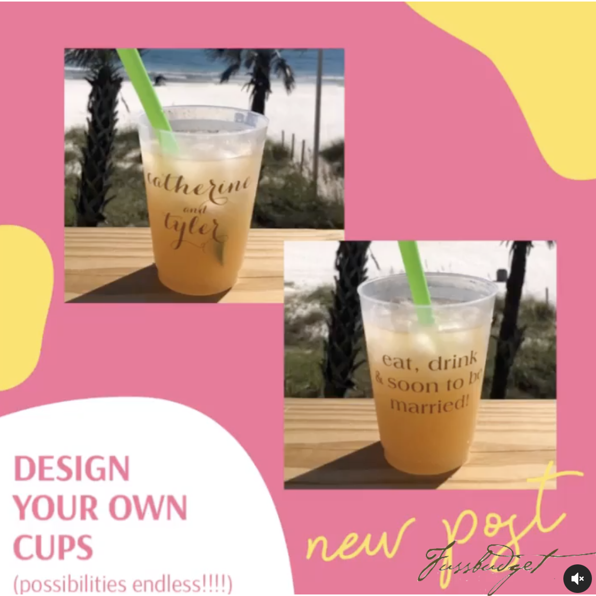 Smoothie cups printed with your logo!