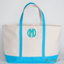 Load image into Gallery viewer, Monogrammed Large Boat Tote