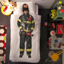 Load image into Gallery viewer, Firefighter Duvet Cover Set - Free Shipping-Fussbudget.com