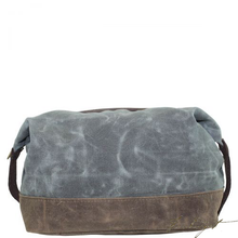 Load image into Gallery viewer, Monogrammed Waxed Top Zip Dopp Kit Olive - Look Below for Links to Fonts &amp; Colors-Fussbudget.com