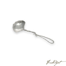 Load image into Gallery viewer, Hand Crafted Silver Ginkgo Small Serving Spoon