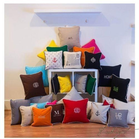 Monogrammed Dorm Pillows