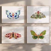 Load image into Gallery viewer, Moths To A Flame ~ Set of 4: Gold Metal / 11 x 14