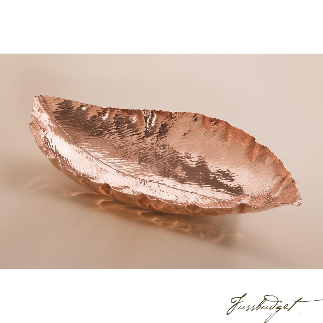 Copper Magnolia Leaf Bowl-Fussbudget.com