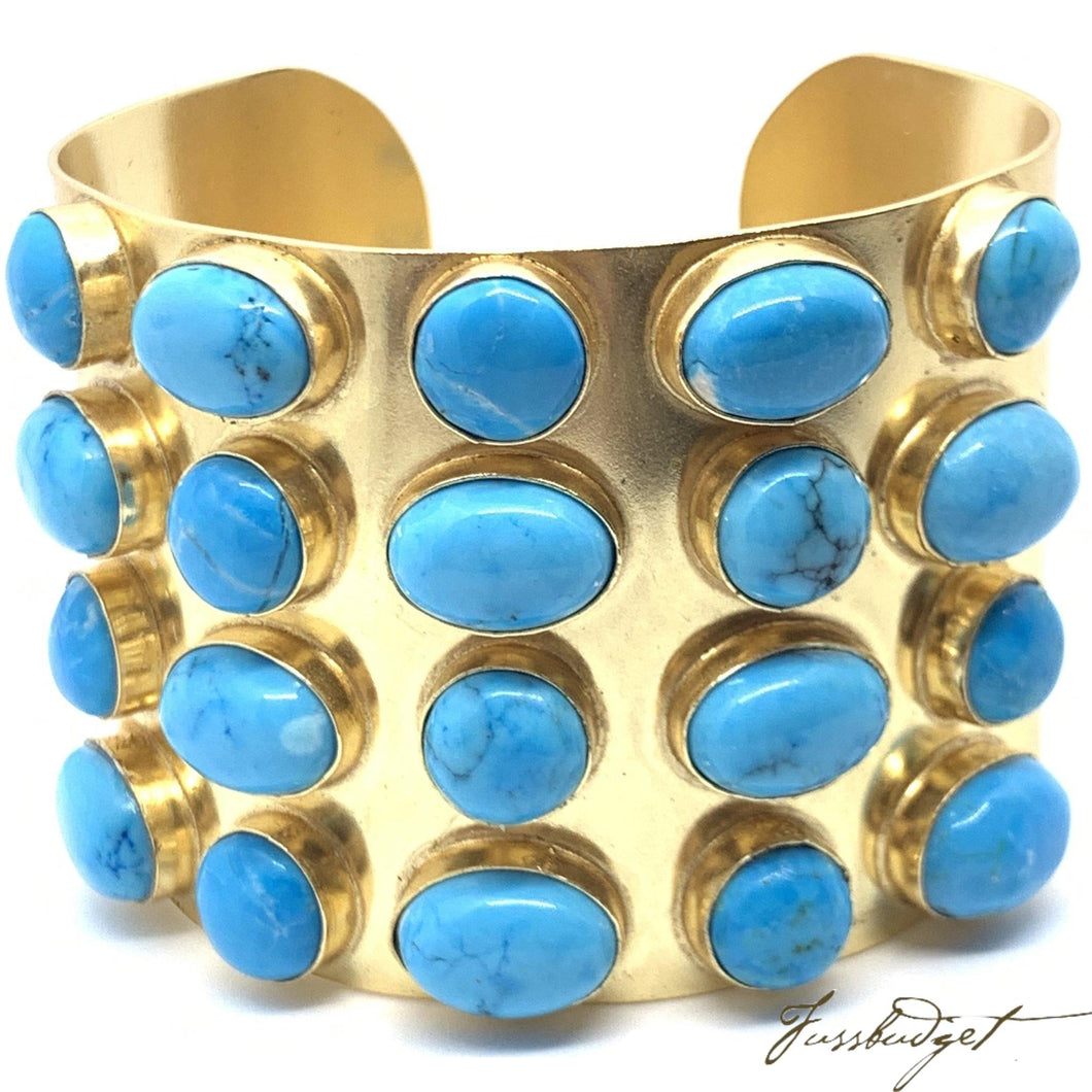 Wonder Woman Cuff Four Row - Turquoise