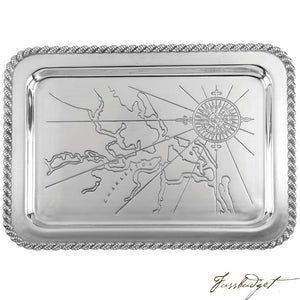 CHARLESTON MAP TRAY 19.5 X14