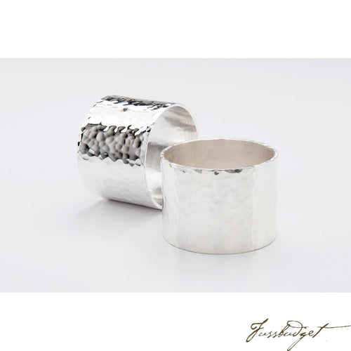 Hand Crafted Silver Planished Napkin Ring-Fussbudget.com