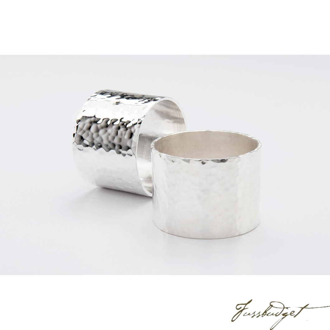 Hand Crafted Silver Planished Napkin Ring-Fussbudget.com