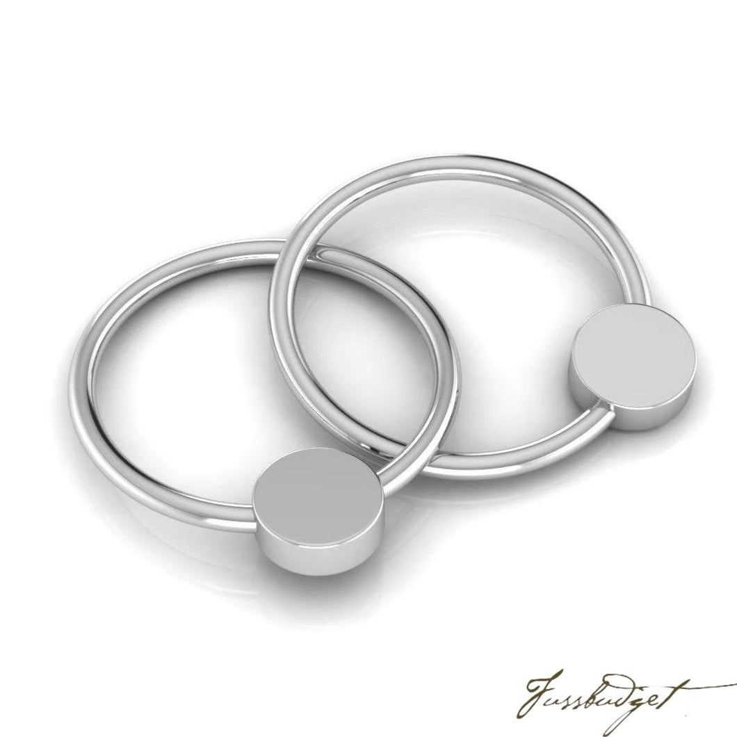 Sterling Silver Flat 2 Ring Teether Rattle-Fussbudget.com