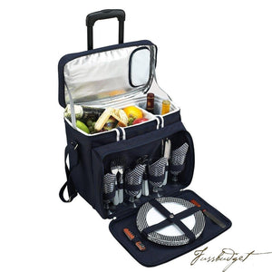 Deluxe Picnic Cooler w/Wheels for 4  -Bold Navy