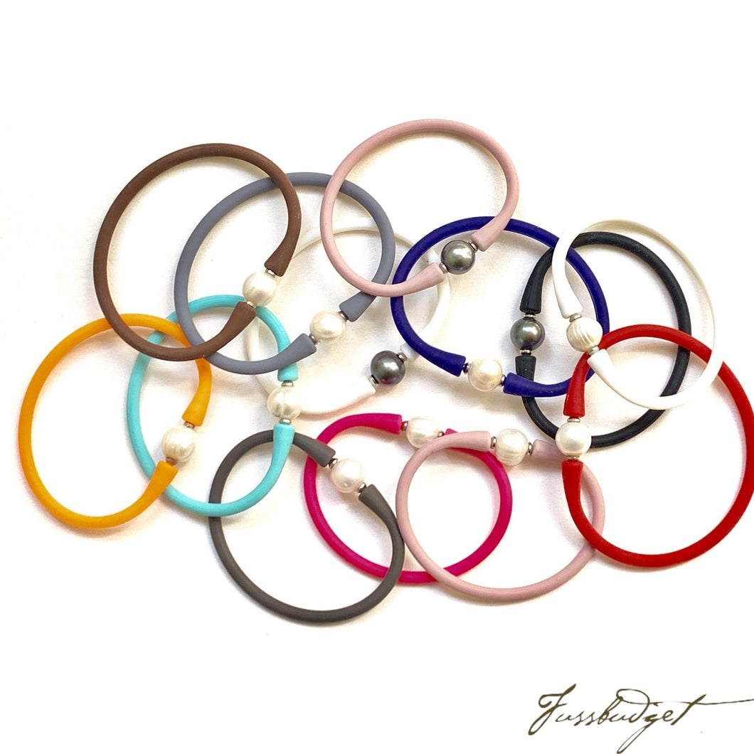 Jelly Bracelet with Freshwater Pearl