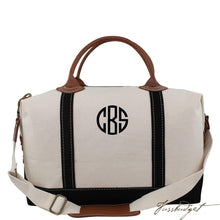 Load image into Gallery viewer, Monogrammed Weekender Bag - Look Below for Links to Fonts &amp; Colors-Fussbudget.com