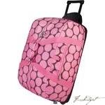 Big Dot Pink Rolling Duffel Bag-Fussbudget.com