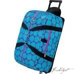Big Dot Aqua Rolling Duffel Bag-Fussbudget.com