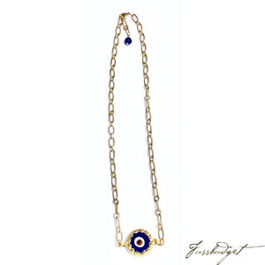 God’s Eye  on Matte Gold Necklace
