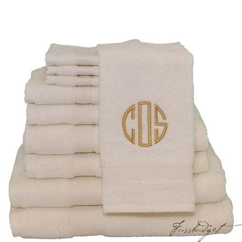 Monogrammed Luxury 8 Piece Cotton Towel Set