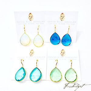 The Bailey-Semiprecious Pear-shaped Drop Earrings