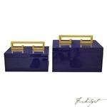 Avondale Boxes [Set of 2] Indigo Blue-Fussbudget.com