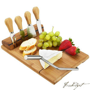 Stilton Bamboo Cheese Board Set with 4 Tools