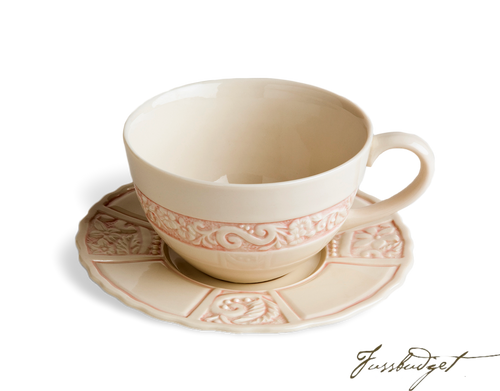 Flower Garden Latte Cup & Saucer - Pink (sold in boxes of 2)