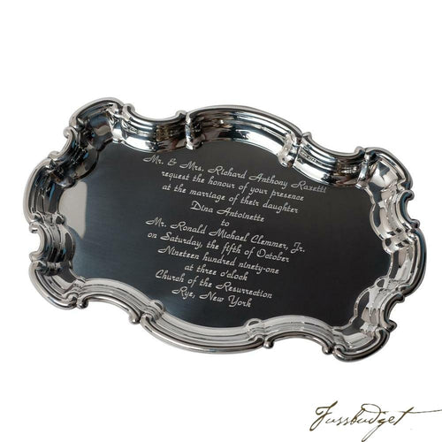 CHIPPENDALE-WEDDING TRAY, 9