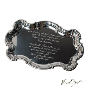 CHIPPENDALE-WEDDING TRAY, 9"