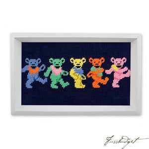 Dancing Bears Needlepoint Valet Tray