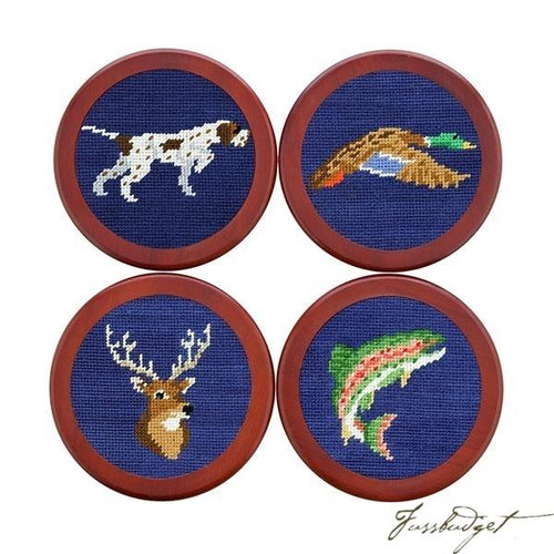 Southern Sportsman Needlepoint Coaster Set