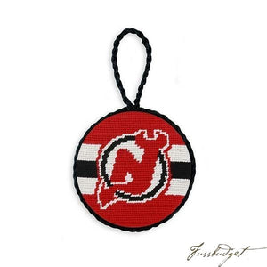 New Jersey Devils Needlepoint Ornament