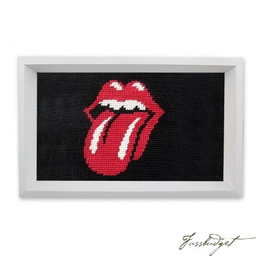 Rolling Stones Needlepoint Valet Tray