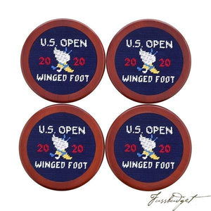 2020 U.S. Open Winged Foot Needlepoint Coaster Set