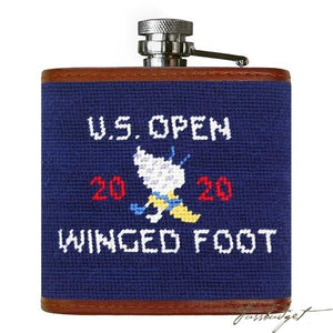 2020 U.S. Open Winged Foot Needlepoint Flask (Dark Navy)