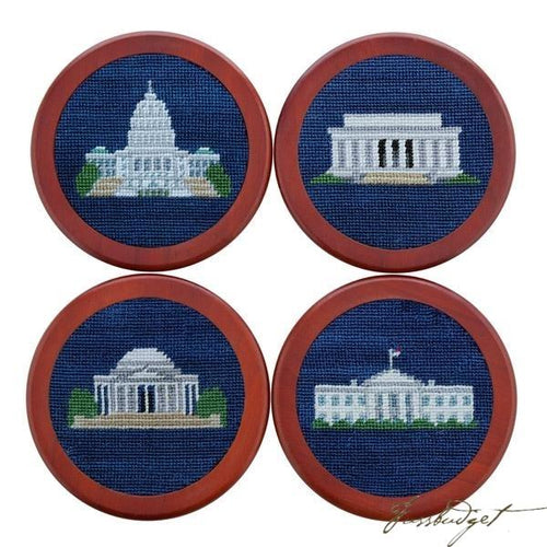 DC Monuments Needlepoint Coaster Set