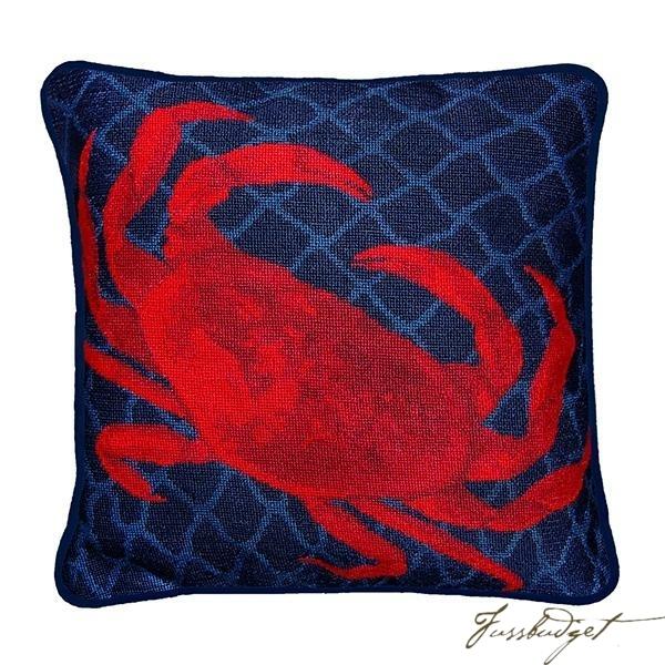 Crab Needlepoint Pillow (Final Sale)