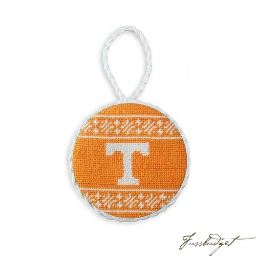 Tennessee Power T Fairisle Needlepoint Ornament (Orange)