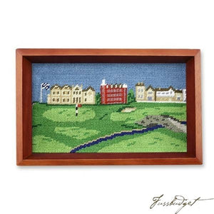 St Andrews Scene Needlepoint Valet Tray