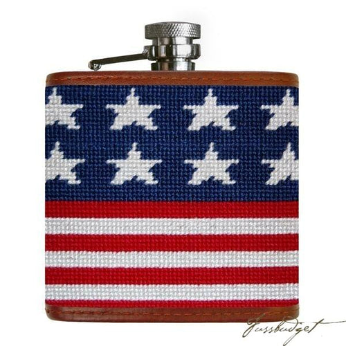 Old Glory Needlepoint Flask