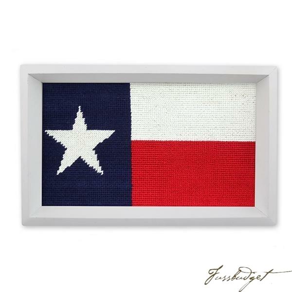 Big Texas Flag Needlepoint Valet Tray