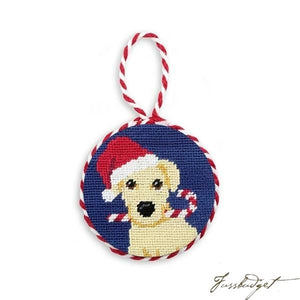 Christmas Yellow Lab Needlepoint Ornament