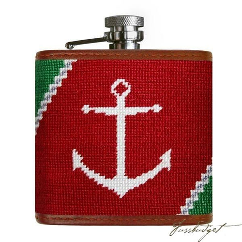 Port & Starboard Needlepoint Flask