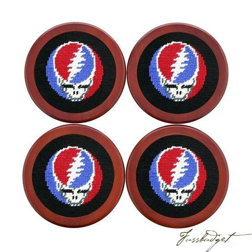Steal Your Face (Black) Needlepoint Coaster Set