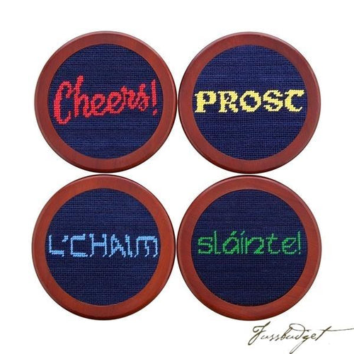 Cheers Needlepoint Coaster Set