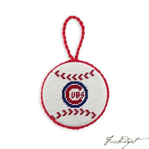 Chicago Cubs Needlepoint Ornament