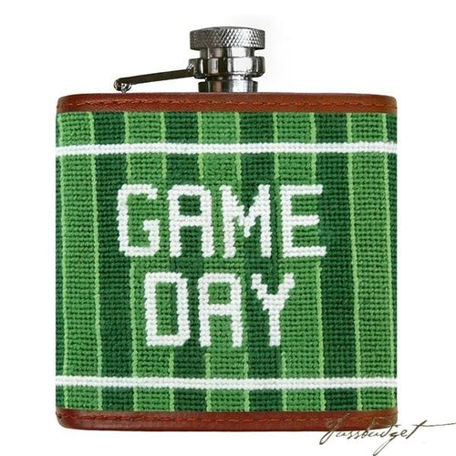 Game Day Needlepoint Flask